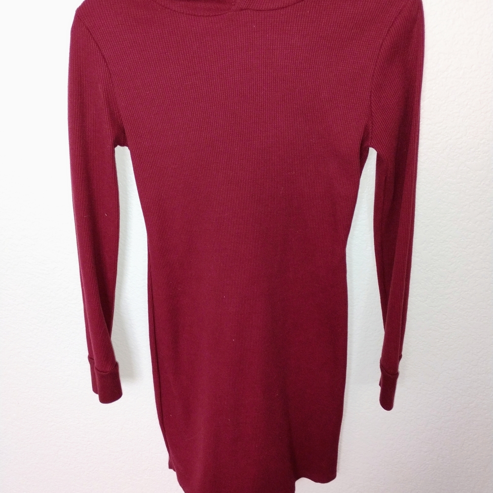 Burgundy Long Sleeve Dress